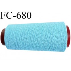 CONE de 2000 m fil polyester fil n° 120 couleur bleu longueur de 2000 mètres bobiné en France