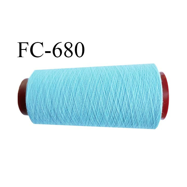 CONE de 5000 m fil polyester fil n° 120 couleur bleu longueur de 5000 mètres bobiné en France