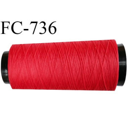Cone 2000 mètres de fil mousse n°90 polyamide fil super qualité couleur rouge longueur 2000 m  bobiné en France