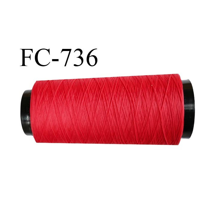 Cone 2000 mètres de fil mousse n°90 polyamide fil super qualité couleur rouge longueur 2000 m  bobiné en France