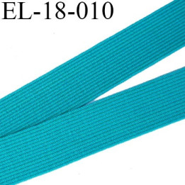 Elastique 18 mm  plat souple couleur vert agréable au touché largeur 18 mm prix au mètre