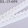 Elastique 15 mm lingerie picot couleur naturel écru très doux largeur de bande 8 mm picot 7 mm largeur 15 mm prix au mètre