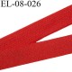 élastique 8 mm plat couleur rouge tirant vers le orange largeur 8 mm prix au mètre