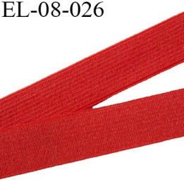 élastique 8 mm plat couleur rouge tirant vers le orange largeur 8 mm  prix  au mètre