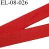 élastique 8 mm plat couleur rouge tirant vers le orange largeur 8 mm prix au mètre