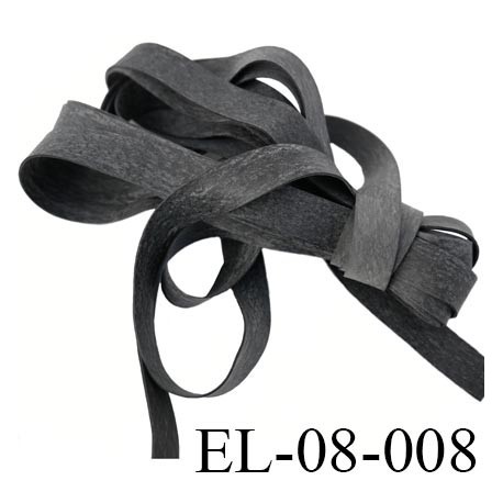 Lot de 10 Mètres Elastique 8 mm caoutchouc laminette naturel largeur 8 mm x 0.5 mm résistantes couleur noir fabriqué en France