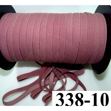 élastique plat largeur 10 mm couleur rose dusty vendu au mètre