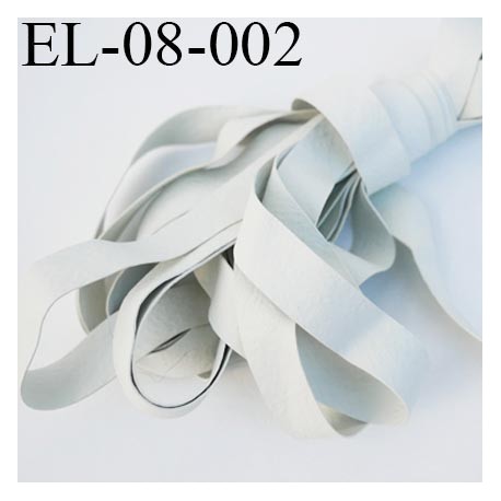 Elastique caoutchouc laminette naturel largeur 8 mm x 0.5 mm fabriqué en france très résistantes couleur blanc gris au mètre