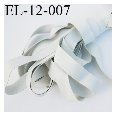 Elastique caoutchouc laminette naturel largeur 12 mm x 0.5 mm fabriqué en france très résistantes couleur blanc gris au mètre