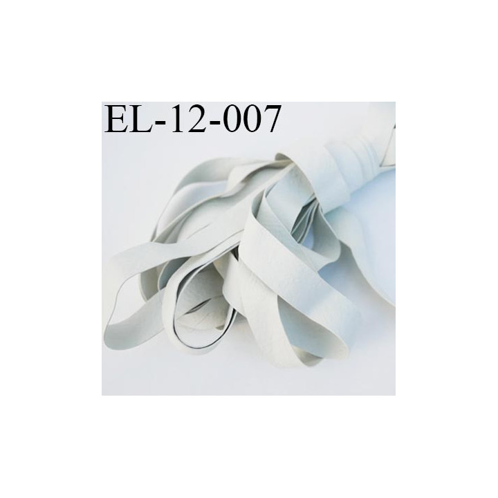 Elastique caoutchouc laminette naturel largeur 12 mm x 0.5 mm fabriqué en france  très résistantes couleur blanc gris au mètre