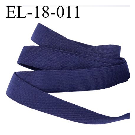 Elastique 18 mm plat souple couleur bleu marine largeur 18 mm prix au mètre