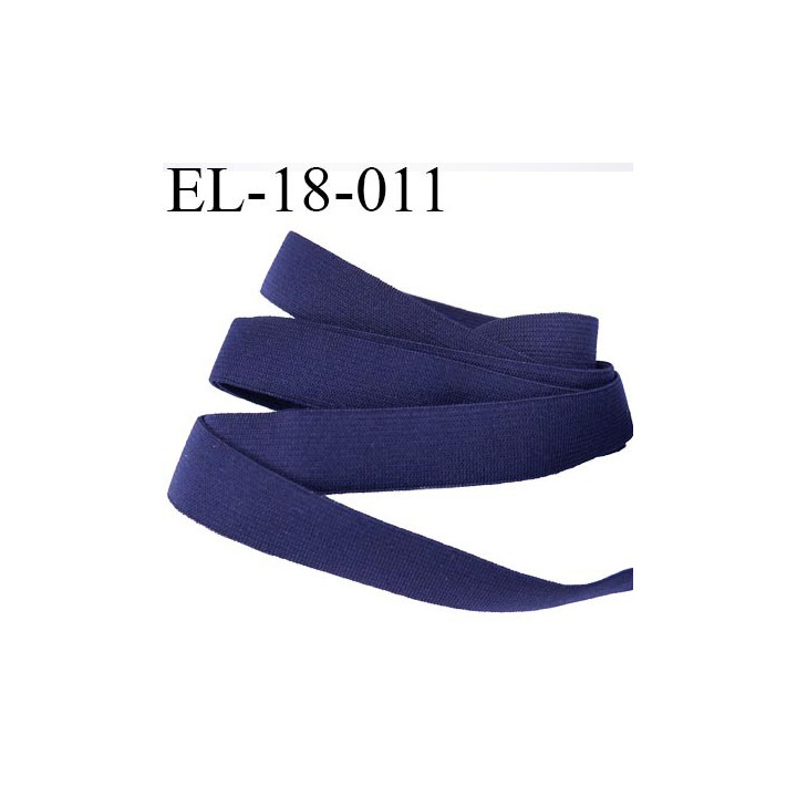 Elastique 18 mm plat souple couleur bleu marine largeur 18 mm prix au mètre