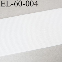 Elastique plat souple 60 mm couleur naturel largeur 60 mm prix au mètre