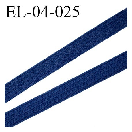 élastique plat 4 mm couleur bleu marine clair souple largeur 4 mm prix au mètre