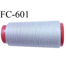 CONE de fil Polyester fil n° 120 couleur gris  longueur de 2000 mètres bobiné en France