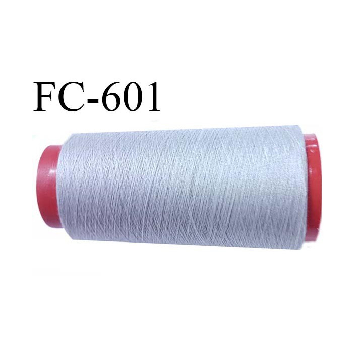 CONE de fil Polyester fil n° 120 couleur gris  longueur de 5000 mètres bobiné en France