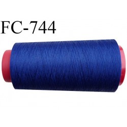 Cone de fil 5000 m polyester fil n° 120 couleur bleu longueur 5000 mètres bobiné en France