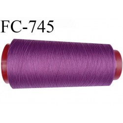 Cone de 1000 m de fil mousse polyester fil n° 120 couleur passion violette longueur de 1000 mètres bobiné en France