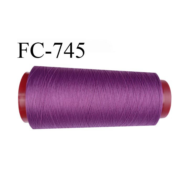 Cone de 1000 m de fil mousse polyamide fil n° 125 couleur passion violette longueur de 1000 mètres bobiné en France