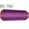 Cone de 1000 m de fil mousse polyamide fil n° 125 couleur passion violette longueur de 1000 mètres bobiné en France