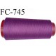 Cone de 2000 m de fil mousse polyamide fil n° 125 couleur passion violette longueur de 2000 mètres bobiné en France