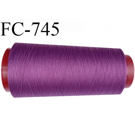 Cone de 2000 m de fil mousse polyamide fil n° 125 couleur passion violette longueur de 2000 mètres bobiné en France