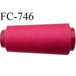 Cone 1000 m fil mousse polyester n°160 couleur fushia longueur 1000 mètres bobiné en France