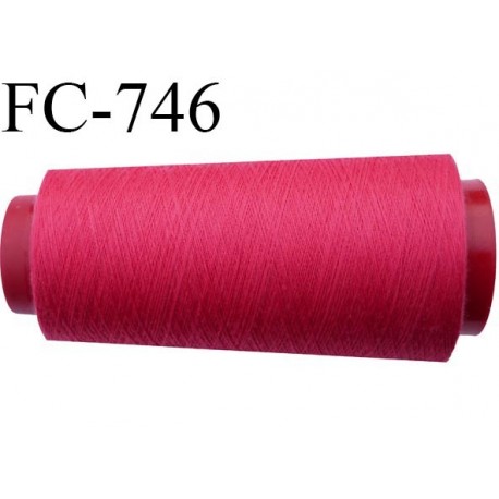 Cone 1000 m fil mousse polyester n°160 couleur fushia longueur 1000 mètres bobiné en France