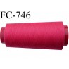 Cone 1000 m fil mousse polyester n°160 couleur fushia longueur 1000 mètres bobiné en France