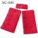 Agrafe attache 38 mm de soutien gorge 4 rangées 2 crochets largeur 38 mm hauteur 68 mm couleur rouge groseille