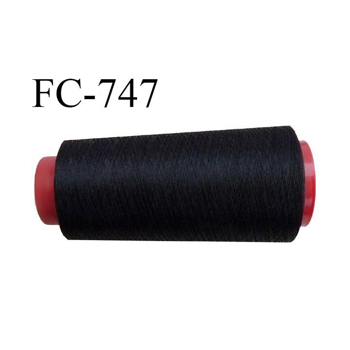 Cone de 1000 m de fil mousse polyamide fil n° 125 couleur noir longueur de 1000 mètres bobiné en France