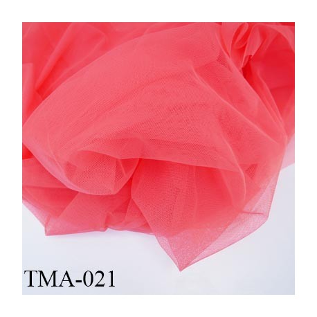 marquisette tulle spécial lingerie haut de gamme couleur corail largeur 150 cm prix pour 10 cm