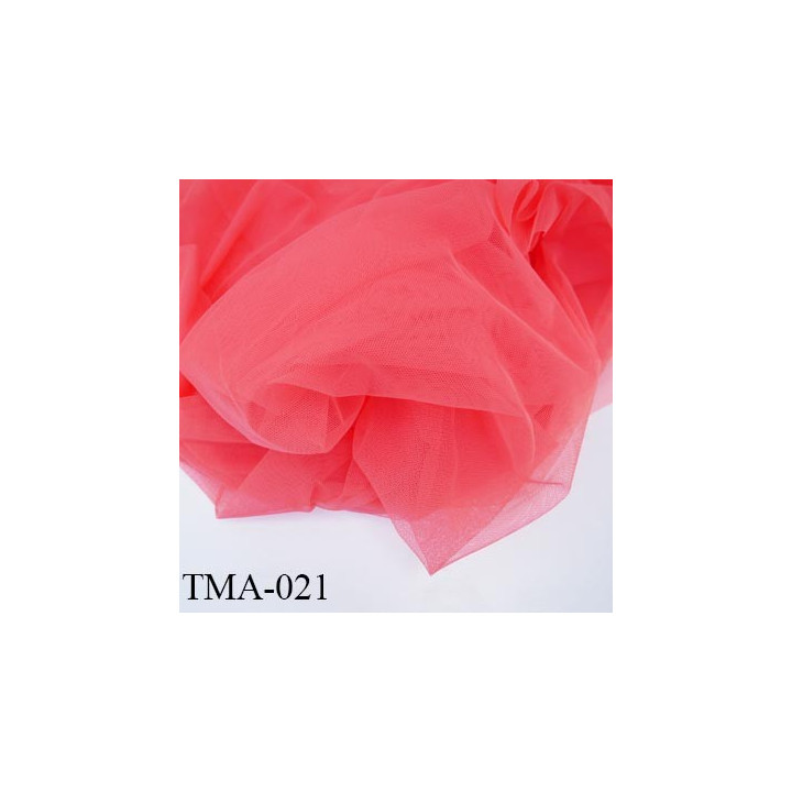 marquisette tulle spécial lingerie haut de gamme couleur corail largeur 150 cm prix pour 10 cm
