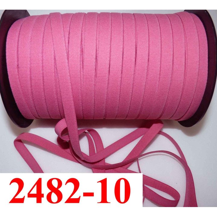 élastique plat largeur 10 mm couleur rose confetti vendu au mètre