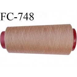 Cone de fil 5000 m polyester fil n° 120 couleur marron clair longueur 5000 mètres bobiné en France