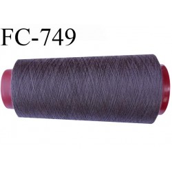 Cone de fil 5000 m polyester fil n° 120 couleur taupe longueur 5000 mètres bobiné en France