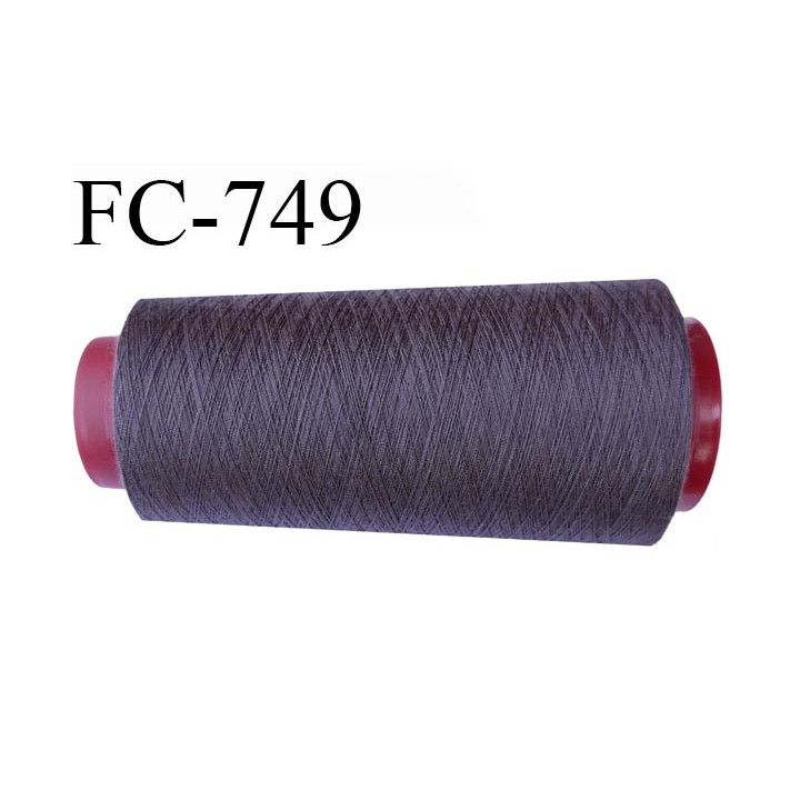 Cone de  fil 5000 m polyester fil n° 120 couleur taupe longueur 5000 mètres bobiné en  France