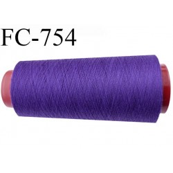 Cone de 2000 m fil polyester n° 120 couleur violet longueur de 2000 mètres bobiné en France