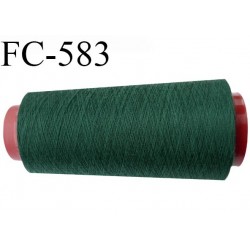 Cone de fil polyester fil n°80 couleur vert longueur du cone 1000 mètres bobiné en France