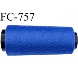 Cone de 2000 m fil polyester n° 120 couleur bleu longueur de 2000 mètres bobiné en France