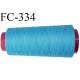 Cone de fil mousse texturé polyester fil n°120 couleur bleu longueur 1000 mètres bobiné en France
