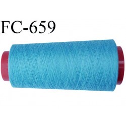 CONE de 1000 m fil polyester fil n° 120 couleur bleu longueur de 1000 mètres bobiné en France