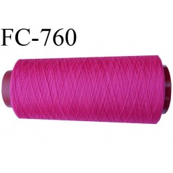 Cone 1000 m fil mousse polyamide n°120 couleur fushia lumineux longueur du cone 1000 mètres bobiné en France