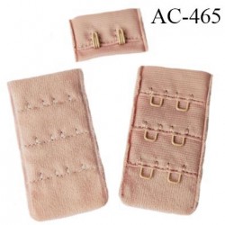 Agrafe attache 30 mm  de soutien gorge 3 rangées 2 crochets haut de gamme largeur 30 mm hauteur 55 mm couleur rose sweet