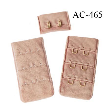 Agrafe attache 30 mm de soutien gorge 3 rangées 2 crochets haut de gamme largeur 30 mm hauteur 55 mm couleur rose sweet