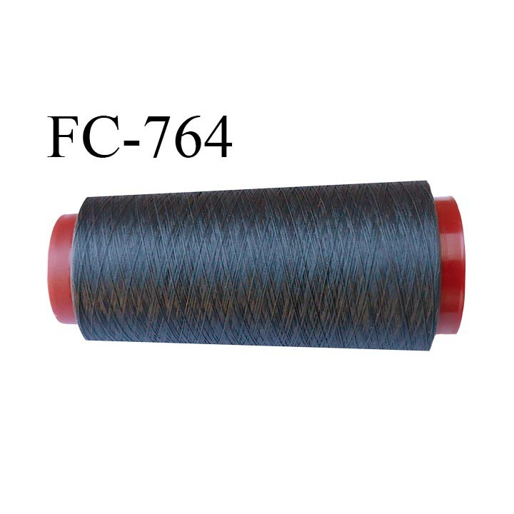 Cone 2000 m fil mousse polyester n°160 couleur gris anthracite longueur 2000 mètres bobiné en France