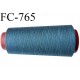 Cone 1000 m fil mousse polyester n°160 couleur bleu longueur 1000 mètres bobiné en France