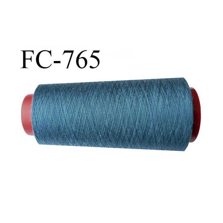 Cone 5000 m fil mousse polyester n°160 couleur bleu  longueur 5000 mètres bobiné en France