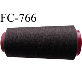 Cone 2000 m de fil mousse  polyester fil n°160 couleur marron longueur  2000 mètres bobiné en France