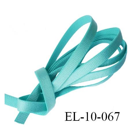 Elastique 10 mm plat lingerie couleur bleu vert brillant superbe très belle qualité haut de gamme prix au mètre